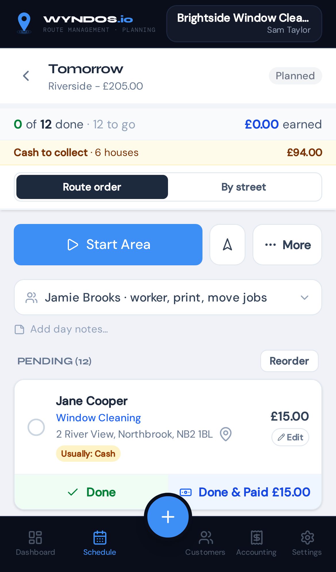 A day's work on a phone
